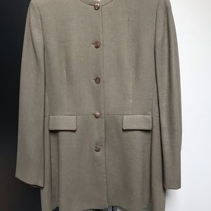 Joan and David jacket with chinese high collar.